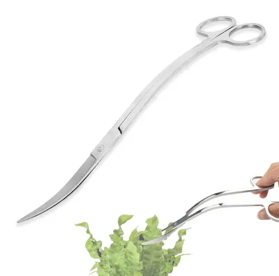 Aquariumschere gebogen, Edelstahl, 25 cm, Pflanzenschere