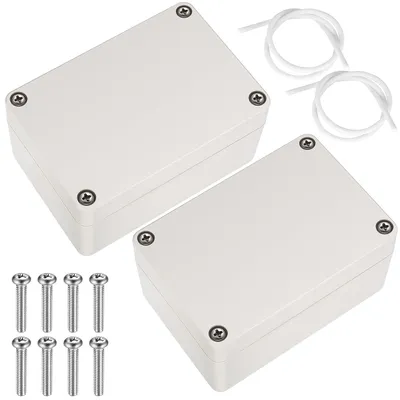 Produktbild von Externe Anschlussdose, wasserdicht, 100 x 68 x 50 mm, 2 Stück, für Elektronikprojekte