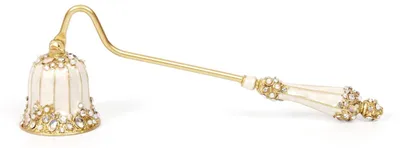 Image de Éteignoir à bougies - En métal - Pour éteindre les bougies en toute sécurité - Couleur or - Longueur : 17,8 cm