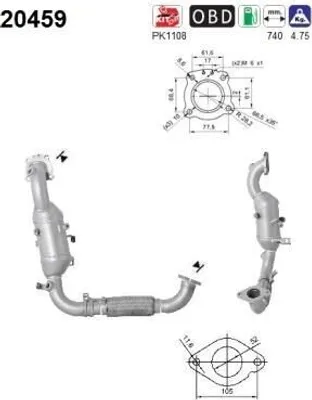 Produktbild von VEGAZ Katalysator Kat für FORD FOCUS III Turnier Euro 5/Euro 6 FK-318