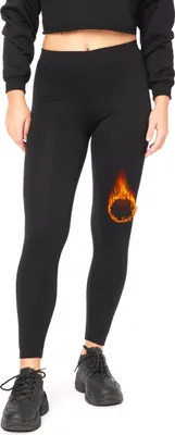 Produktbild von Bellivalini Damen Thermo Leggings Gefüttert für Winter Warme Apre Ski BLV50-320 (Schwarz, M)