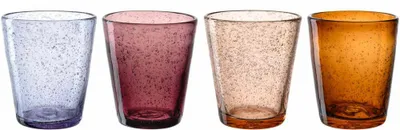 Immagine prodotto di Leonardo Trinkglas BURANO, 4er Set, Trinkbecher, Wasserglas, Kalk-Natron Glas, Warme Farben, 330 ml, 055289