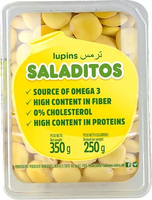 Produktbild von Saladitos - Weisse Lupinen eingelegt in Salzlake  vakuumiert- Saladitos - Altramuces 350g