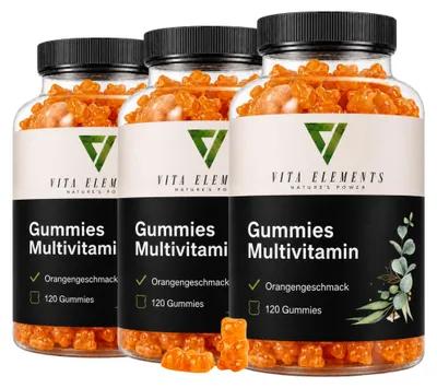 Vita Elements Multivitamine Gummies, set van 3.