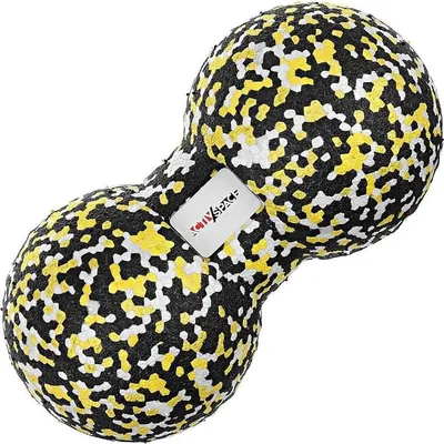 Image de Balle de massage double en EPP 8x16 cm - douball jaune