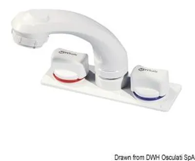 Image de Pomme de douche Whale Elegance courte eau chaude/froide , 1 pièce