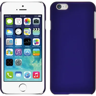 Produktbild von PhoneNatic Case kompatibel mit Apple iPhone 6s / 6 - Hülle lila gummiert Hard-case + 2 Schutzfolien
