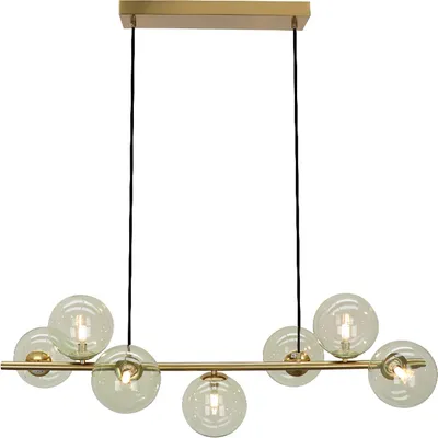Produktbild von Olucia - REMO - Pendelleuchte - Grün / Messing - 7 Lampen