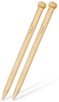 Produktbild von Stricknadeln 20 mm 35 cm Bambus für dicke Wolle und Decken