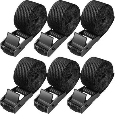Image de Sangles de fixation réglables, 100 cm, capacité de charge de 250 kg, pour voiture, porte-vélos et camping