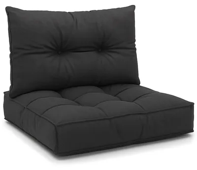Produktbild von Polster Gartenmöbel Rückenkissen 40x50 cm Outdoor Loungekissen Rattan Graphit