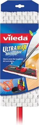 Produktbild von Vileda Ultramax Mop, Faser, Laminat, Kacheln, Holz, Nass, Schwarz, Rot, 35 cm