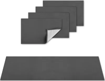 Produktbild von Platzsets Tischläufer Tischmatte Tischdecke, moderne Tischdeko (Anthrazit  / 1x Tischläufer + 4x Platzsets)