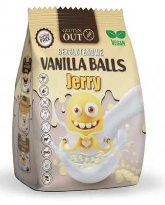 KULKI KUKURYDZIANE O SMAKU WANILIOWYM BEZGLUTENOWE 375 g - JERRY GLUTEN OUT