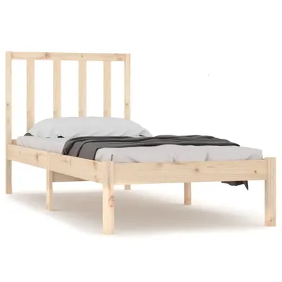 Zdjęcie produktu dla vidaXL Łóżko z litego drewna bez materaca 75x190 cm drewno sosnowe