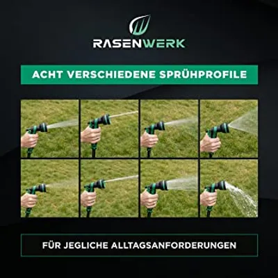 Produktbild von RASENWERK® - Verstellbare Gartenbrause - Wasserbrause für die Garten Bewässerung - Sprühpistole für jegliche Bewässerungsbedürfnisse