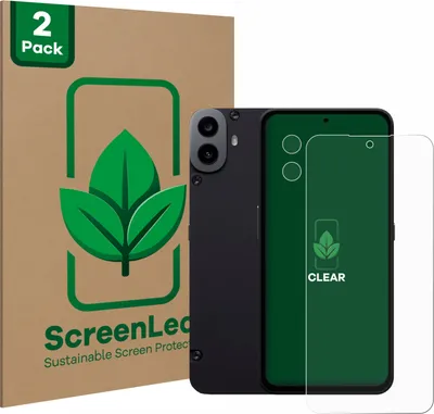 Produktbild von 2x ScreenLeaf Schutzfolie für Nothing CMF Phone 1 (Display+Kamera) nachhaltiger Displayschutz Display Schutz Folie Klar Transparent