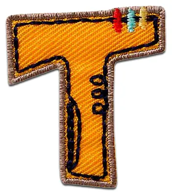 Produktbild von Buchstabe T 3.3 x 2.9 cm: Alphabet Buchstabe Einzeln Auswählbar - Aufnäher, Bügelbild, Aufbügler, Applikationen, Patches, Flicken, Zum Aufbügeln