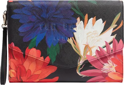 Image de Ted Baker pochette sac à poignet Amarsay Printed Dahlia Icon Envelope Pouch Black multicolore