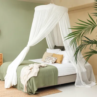 Klamboe aus 100 % Baumwolle, rund, 430 x 1350 cm, für Doppelbett