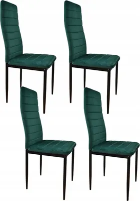 Immagine prodotto di Ekspand | Set di sedie da pranzo LR-1494 - 4 pezzi - Velours - Ergonomiche e moderne - Colore verde