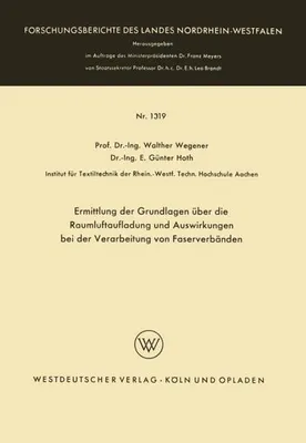 Obrázek produktu pro Ermittlung der Grundlagen über die Raumluftaufladung und Auswirkungen bei der Verarbeitung von Faserverbänden