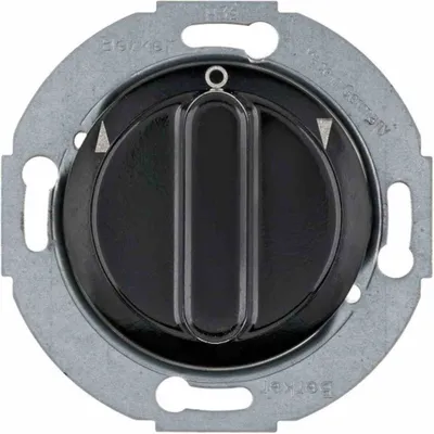 Produktbild von Berker 381113, Drehschalter, 1P, Metall, Kunststoff, Glanz, Schwarz, IP20
