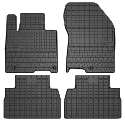 Obrázek produktu pro Gumové autokoberce pro na míru pro Hyundai SantaFe IV (2018-, SUV) černé, sada 4 ks, s úchyty