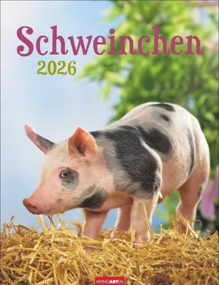 Produktbild von Wandkalender mit Tierfotos – Schweinekalender 2026