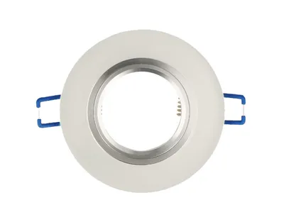 Produktbild von Einbaustrahler GU10 Einbaurahmen Glas Einbauleuchte Ø75mm Bohrloch inkl. GU10 Fassung für LED Leuchtmittel Weiß Frosted Rund