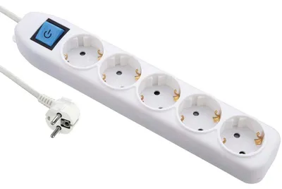 Obrázek produktu pro Electraline 5-zásuvková lišta s vypínačem, 1,5 m