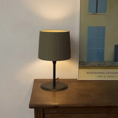Produktbild von SAMBA Tischlampe schwarz/Polyesterseide grün 64311-40