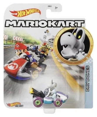 Produktbild von Mattel GJH59 - Hot Wheels - Mario Kart - Knochentrocken mit Standard Die-Cast Kart 1:64