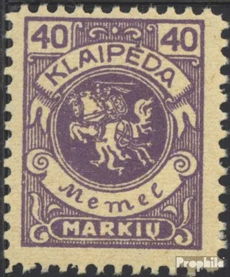 Produktbild von Briefmarken Memelgebiet 1923 Mi 144 postfrisch Wappenreiter