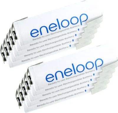 Zdjęcie produktu dla zestaw 10 akumulatorów Panasonic Eneloop AA Mignon 1,2 V 2000 mAh z przylutowaną etykietą w kształcie litery Z