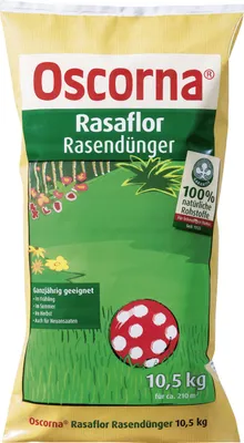 Produktbild von Rasendünger Oscorna Rasaflor organischer Dünger 10,5 kg 210 m²