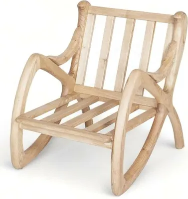 Zdjęcie produktu dla Krzesło Fotel Krzesło z naturalnego drewna Krzesła Meble ogrodowe Balkon Fotel Relax