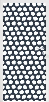 Produktbild von MuchoWow® Türtapete Selbstklebende Türfolie Tupfen - Muster - Weiß 95x235 cm Türposter Türaufkleber Klebefolie Türklebefolie - XXL-Poster - Türtapeten - Türplakaten