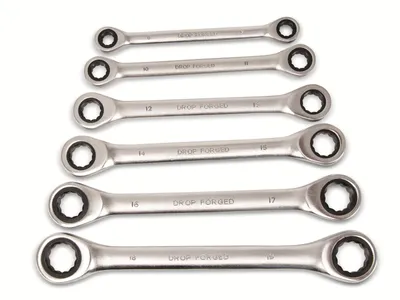 Produktbild von Tooltech Ring-Knarrenschlüsselsatz, 6-teilig, 8...19 mm