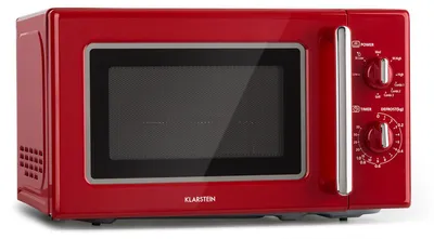 Obrázek produktu pro KlarsteinCaroline, mikrovlnná trouba, 20 l, 700/1000 W, Ø 25.5 cm, QuickSelect, retro, červená