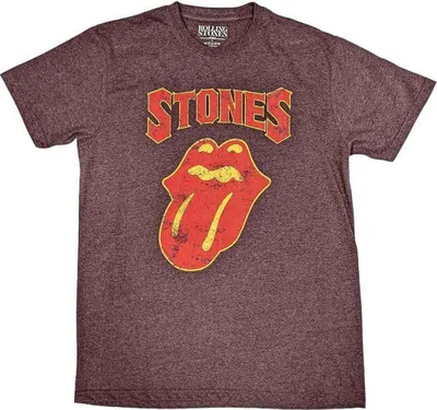Zdjęcie produktu dla The Rolling Stones Gothic Text Brown M Koszulka