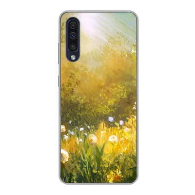 Produktbild von MuchoWow® Handyhülle Schutzhülle Hülle für Samsung Galaxy A30s Blumen - Sommer - Aquarell Silikon Softcase Handy Hülle - Karteninhaber