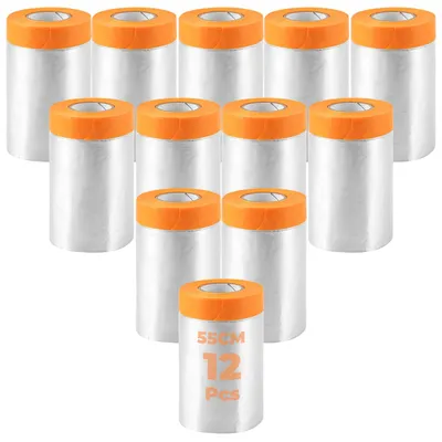 Abdeckfolien-Set 12 Rollen, 55/150 cm x 20 m, PE transparent