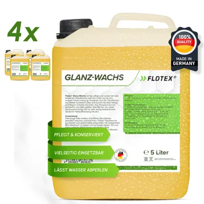 Produktbild von Flotex 4x5L Sprühwachs Auto Schnellversiegelung Autowachs Versiegelung Spray Wax