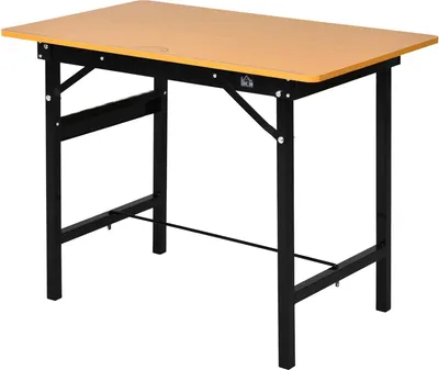 Produktbild von Klappbare Werkbank - Arbeitstisch - Tragkraft 100 kg - 100 x 60 x 75,5 cm - Mit Messskala - Natur/Schwarz