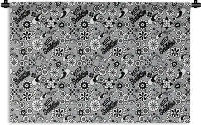 Produktbild von MuchoWow® Wandteppich Wandbehang Blumen - Muster - Zitate 150x100 cm Tapisserie Dekoration Wandtuch - Waschbar - Tapisserien - Wand-Decke