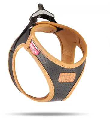 Obrázek produktu pro CURLI Postroj pro psy z jablečné kůže Black L, 8-13 kg