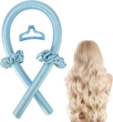 Immagine prodotto di Set di arricciacapelli - Ricci senza calore - Blu - 4 pezzi