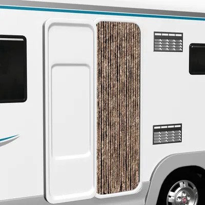 Immagine prodotto di Tenda a rullo Stabli beige e marrone scuro 56x200 cm in ciniglia plissettata