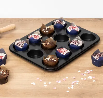 Produktbild von 12er Muffinform Muffin Form Backform 12 Loch Antihaftbeschichtet